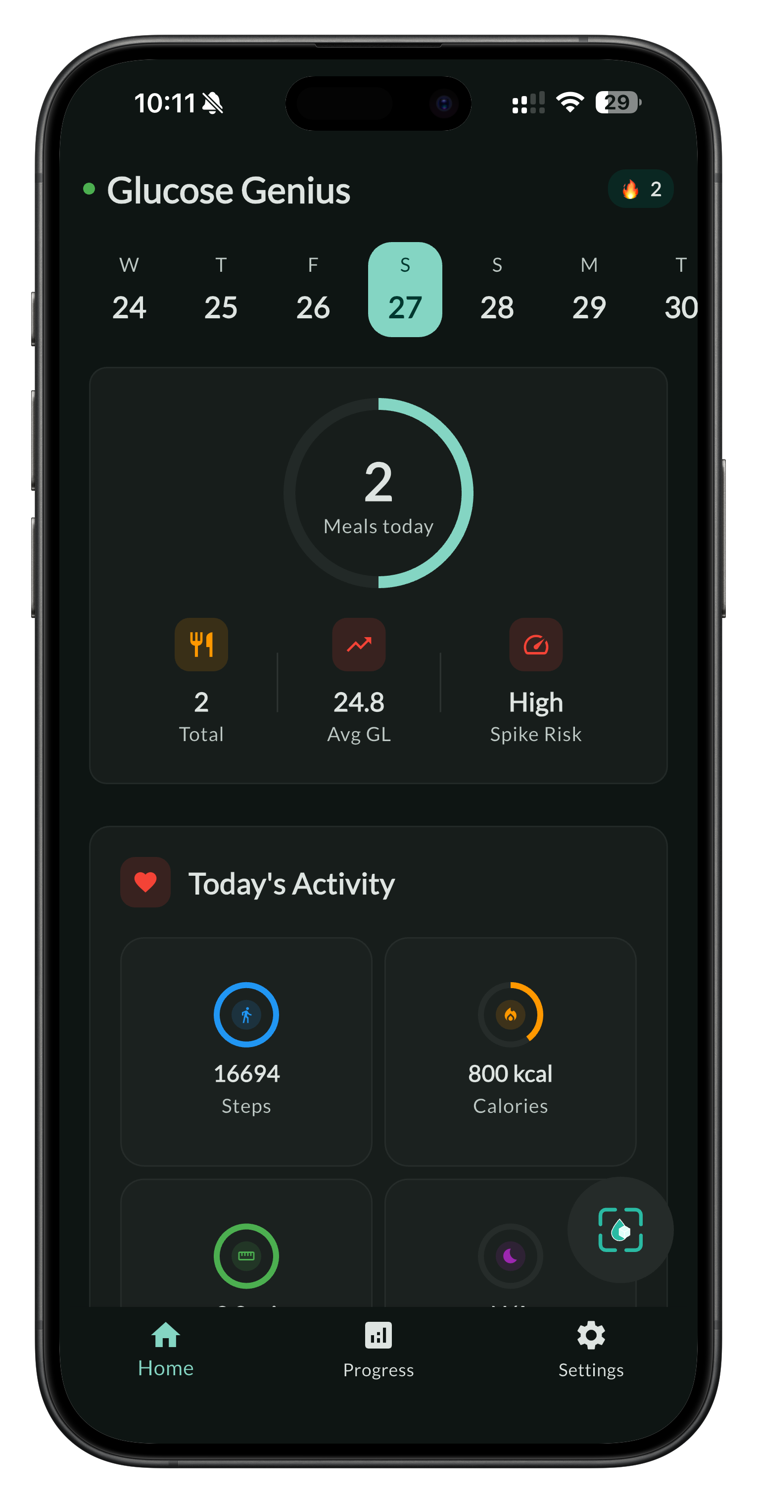 AI analyzing meal nutrition data